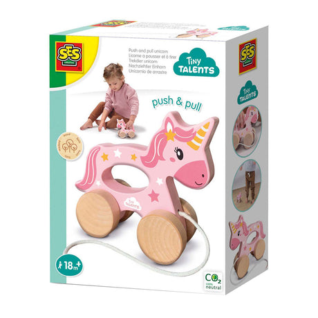 Ses animal à tirer en bois 2 en 1 - licorne