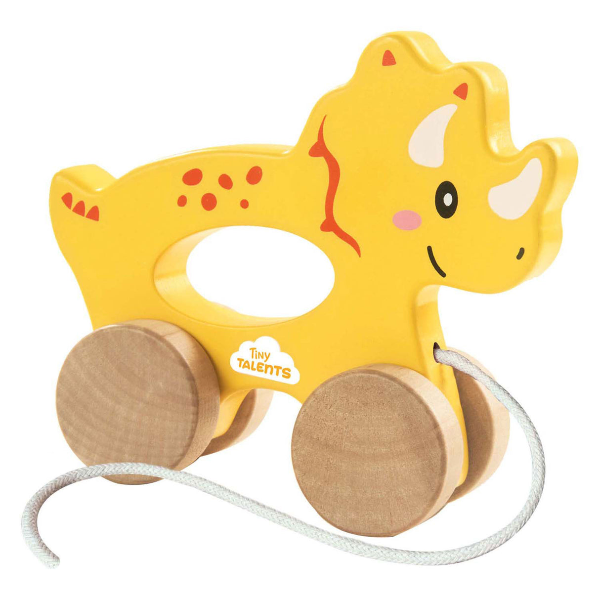 Ses animal à tirer en bois 2 en 1 - tricératops