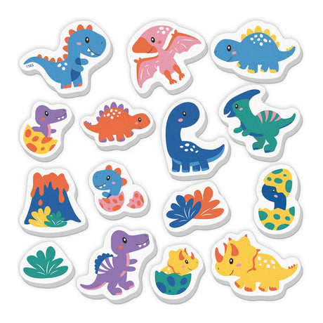Ses creative - petits talents - ensemble de dinosaures pour le bain - dinosaures en mousse - coller sur carrelage mouillé - stimule l'imagination - jouets de bain sûrs - jeu créatif - jouets dinosaures