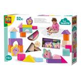 Ses blocs de construction en bois licorne, 52 pcs.