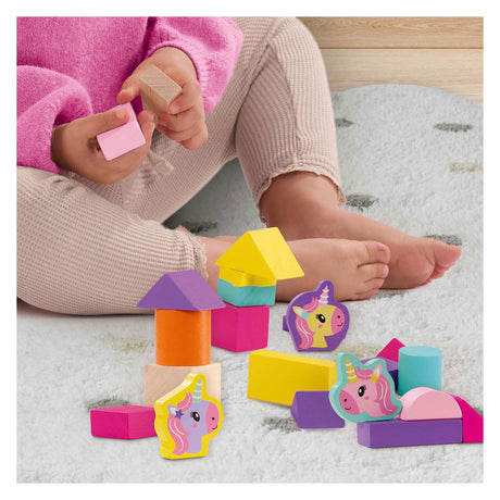 Ses blocs de construction en bois licorne, 52 pcs.