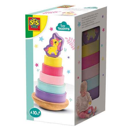 Ses creative ses tour empilable en bois licorne