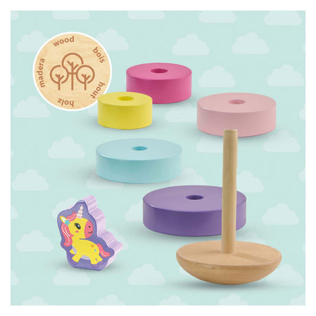 Ses creative ses tour empilable en bois licorne