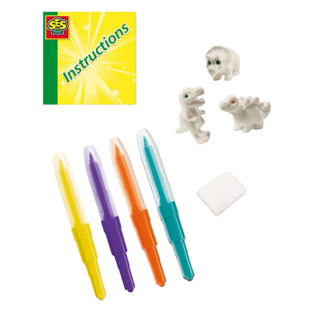 Stylos aérographe Ses Blow - dinosaures, 3 pcs.