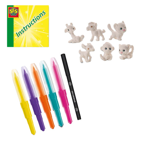 Stylos aérographe Ses Blow - Animaux de safari, 6 pcs.