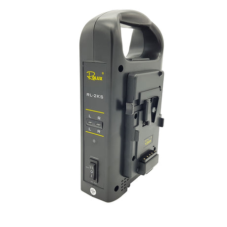 Chargeur de batterie à double batterie ROLUX RL-2KS pour la batterie en V-Mount