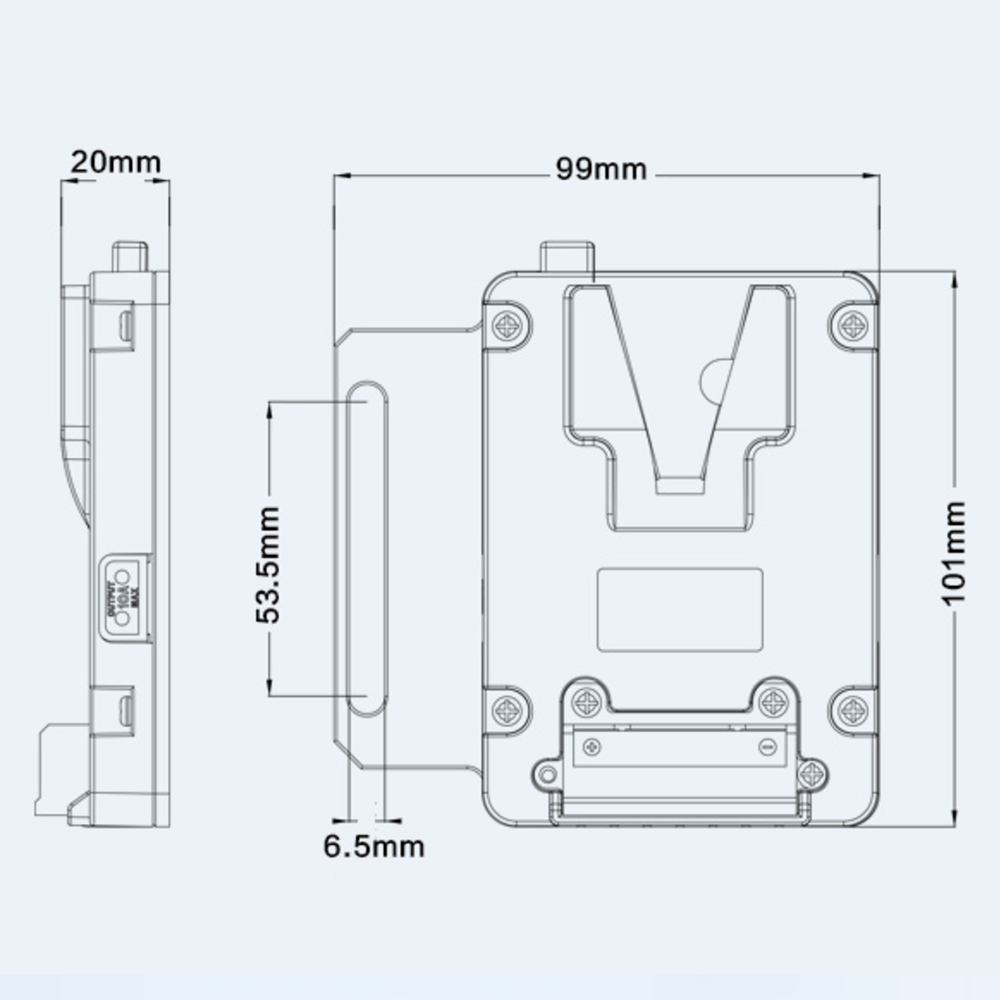 ROLUX MINI V-MOUNT BATTERNE PLAQUE RL-AC12S