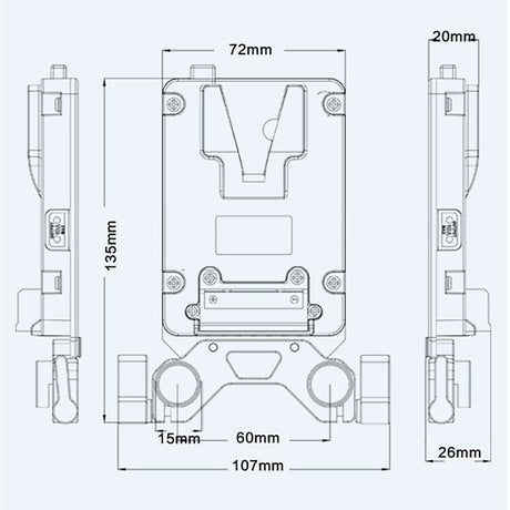 ROLUX MINI V-MOUNT PLATERS PLAQUE RL-AC13S