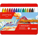 Caran dache caran d'ache neocolor i, l : 10 cm, épaisseur 8,5 mm, divers coloris, 15 pièces 1 boîte