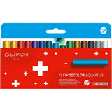 Caran dache caran d'ache neocolor ii, junior, l : 5 cm, épaisseur 8,5 mm, différentes couleurs, 15 pièces 1 boîte