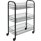 Tomado-metaltex siena chariot de cuisine à roulettes 41x23x63 cm noir