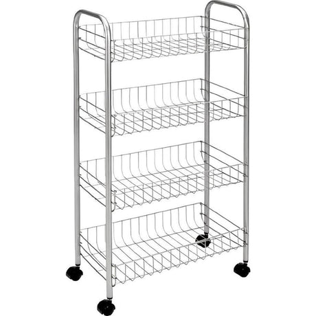 Metaltex chariot de rangement pisa 4 paniers noir
