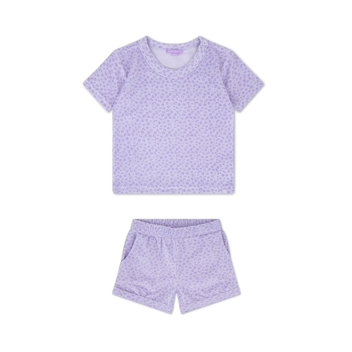 Léopard | ensemble de filles lilas plage - éponge