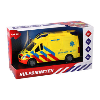 Ambulance à roues rapides avec lumière et son | 2 pièces