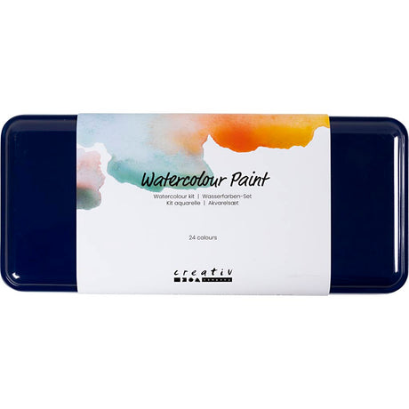 Set d'aquarelles Creativ company, format 12x30 mm, différentes couleurs, 24 couleurs 1 boîte