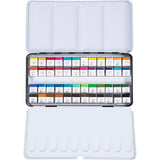 Peinture aquarelle art Creativ company, ½ godet, format 10x15x20 mm, couleurs standards, 48 couleurs 1 boîte