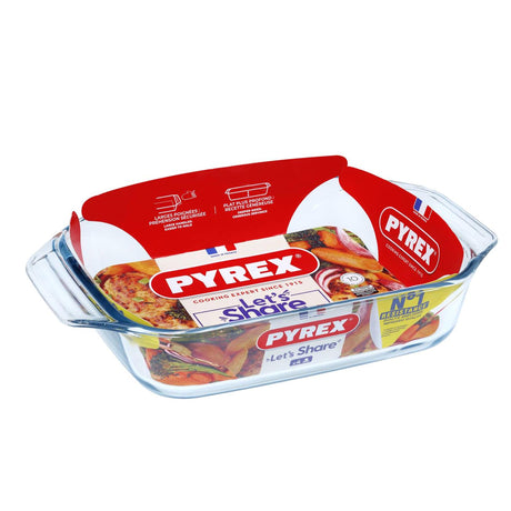 Plat à four en Pyrex 30x21cm verre 2,1l