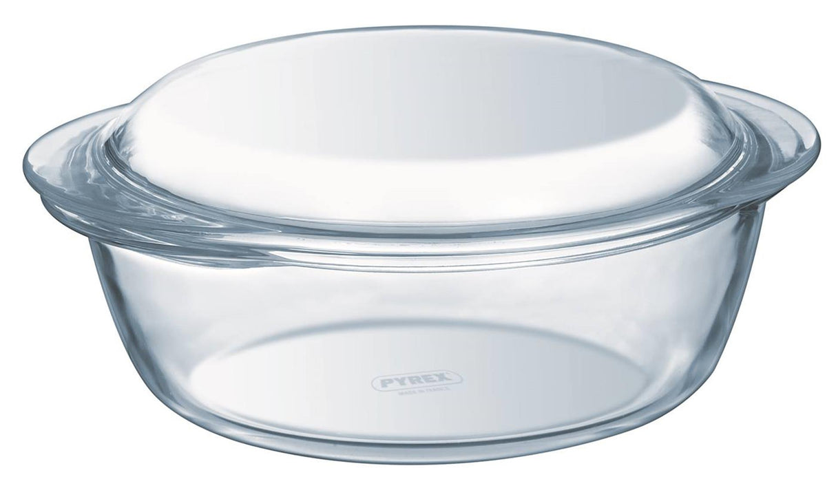 Plat de cuisson rond classique en Pyrex 2,1 l avec couvercle