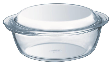 Plat de cuisson rond classique en Pyrex 2,1 l avec couvercle