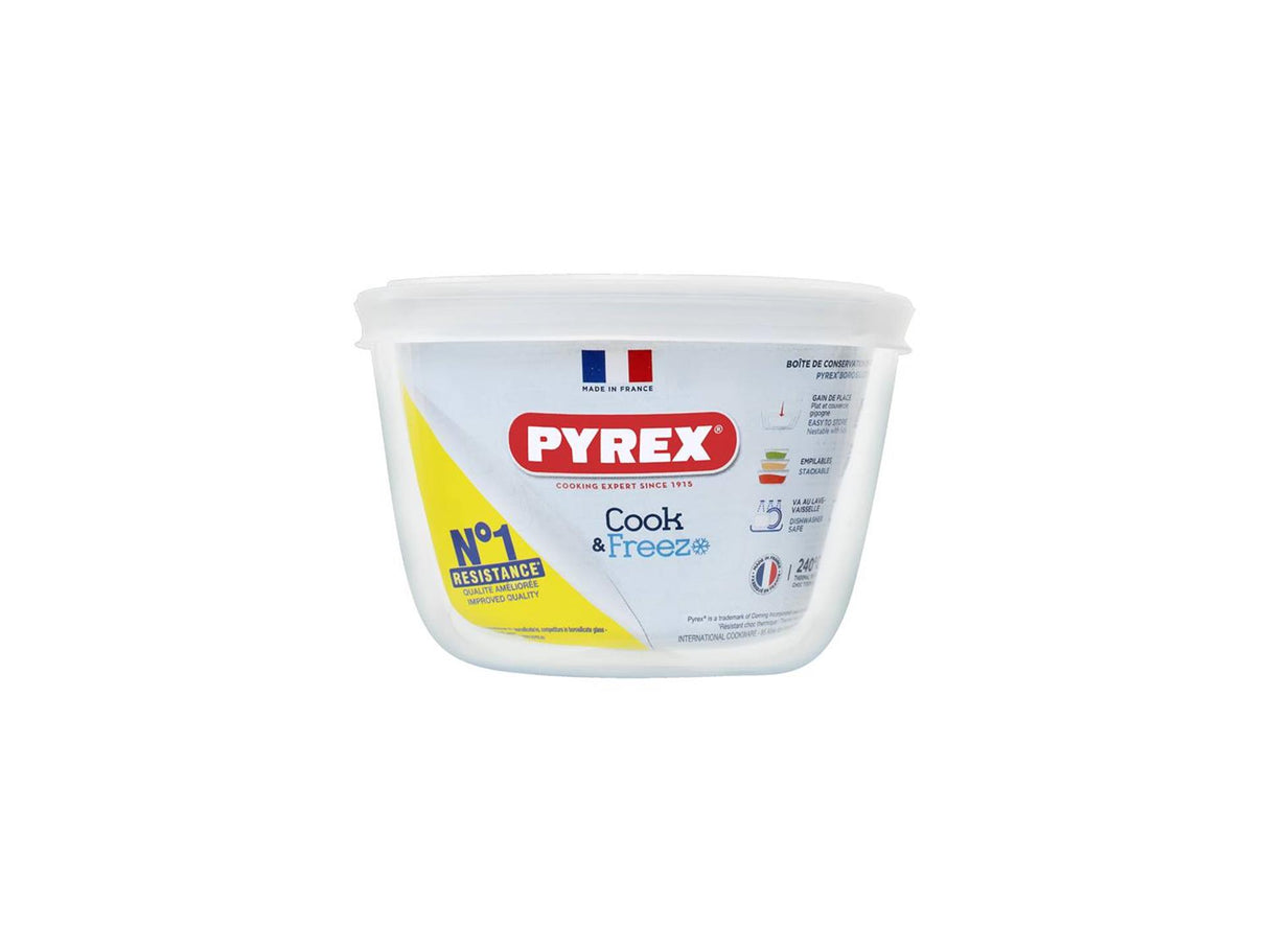 Bol en pyrex avec couvercle en plastique 0,6l