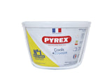 Bol en pyrex avec couvercle 1,6l ø16x11cm