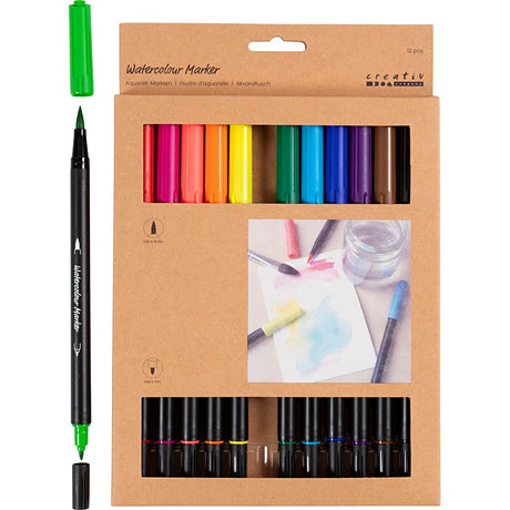 Entreprise créative https : www.ccobby.nl marqueur aquarelle-épaisseur de ligne-2-4-8-mm-standard-colours-12-piece-1-box
