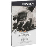 Crayons à dessin Lyra art design, b,2b,3b,4b,5b,6b,hb,h,2h,3h,4h,f, 12 pièces 1 boîte