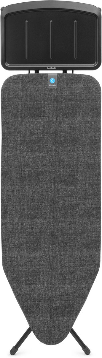 Brabantia planche à repasser denim noir c 124x45cm avec support unité vapeur