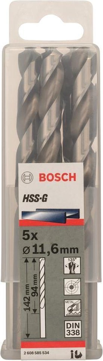Rue Bosch. ligne 11,6 mm hss-g 135 (paquet de 5)