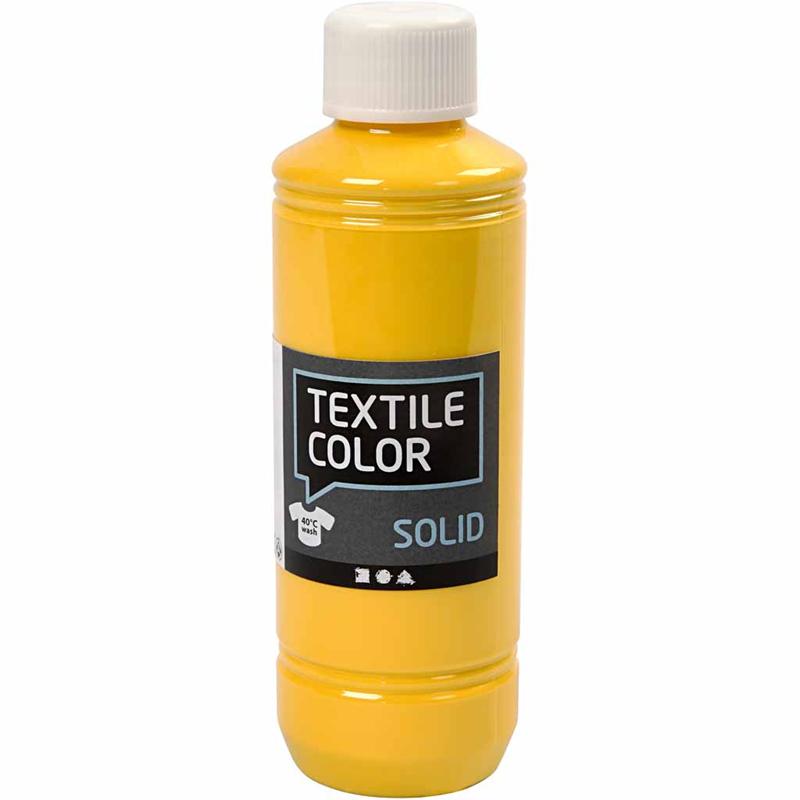 Creativ Company Couleur textile couvrant la peinture textile - Geel, 250 ml