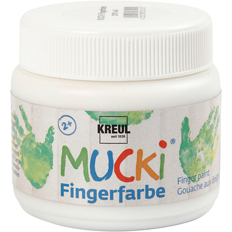 Creativ Company Mucki Finger Paint blanc, 150 ml