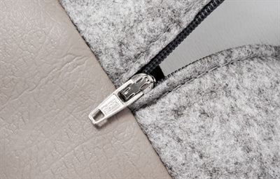 Housse de panier pour chien en cuir artificiel pour lit Bia taupe