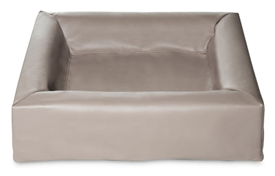 Housse de panier pour chien en cuir artificiel pour lit Bia taupe