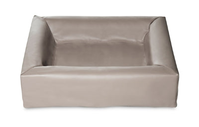 Housse de panier pour chien en cuir artificiel pour lit Bia taupe