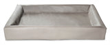 Housse de panier pour chien en cuir artificiel pour lit Bia taupe
