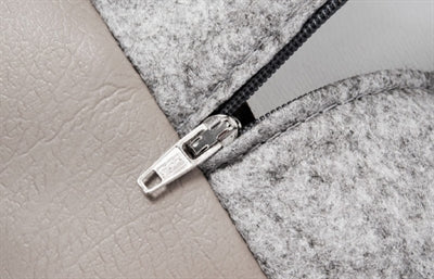Housse de panier pour chien en cuir artificiel pour lit Bia taupe