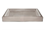 Housse de panier pour chien en cuir artificiel pour lit Bia taupe