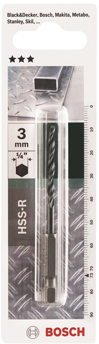 Foret à métaux Bosch hss-r - hexagone - 3 mm