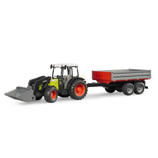 Tracteur Bruder Claas Nectis 267F avec chargeur frontal et remorque