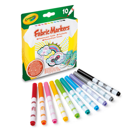 Crayola - 10 marqueurs de tissu