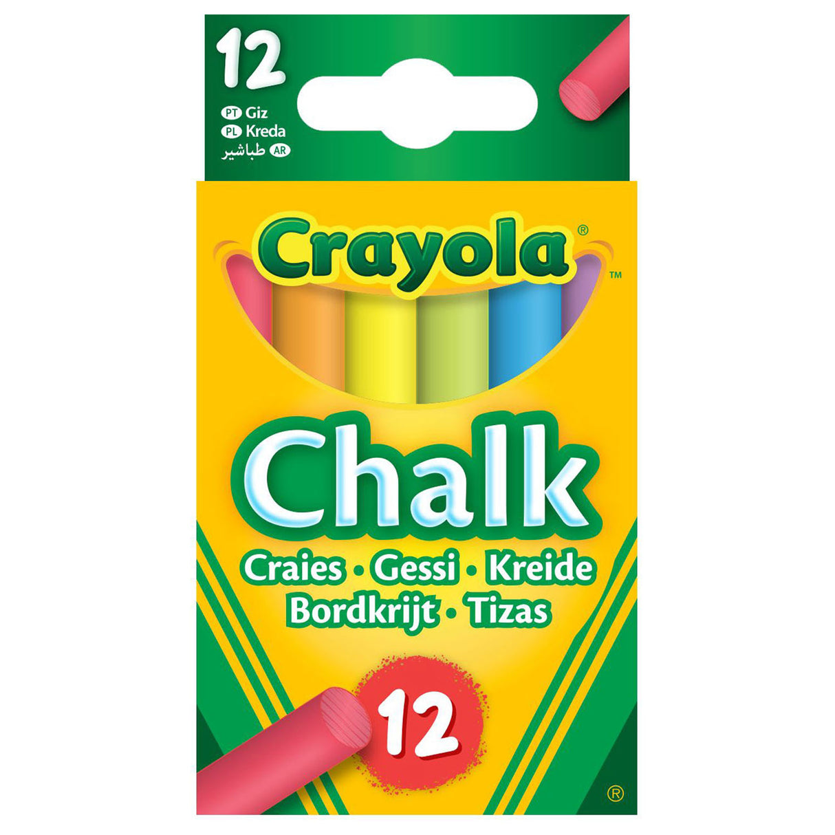 Crayola bordkrijt kleur, 12st.