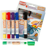 Peinture textile Playcolor® playcolor, l : 14 cm, différentes couleurs, 5 g, 6 pièces 1 boîte