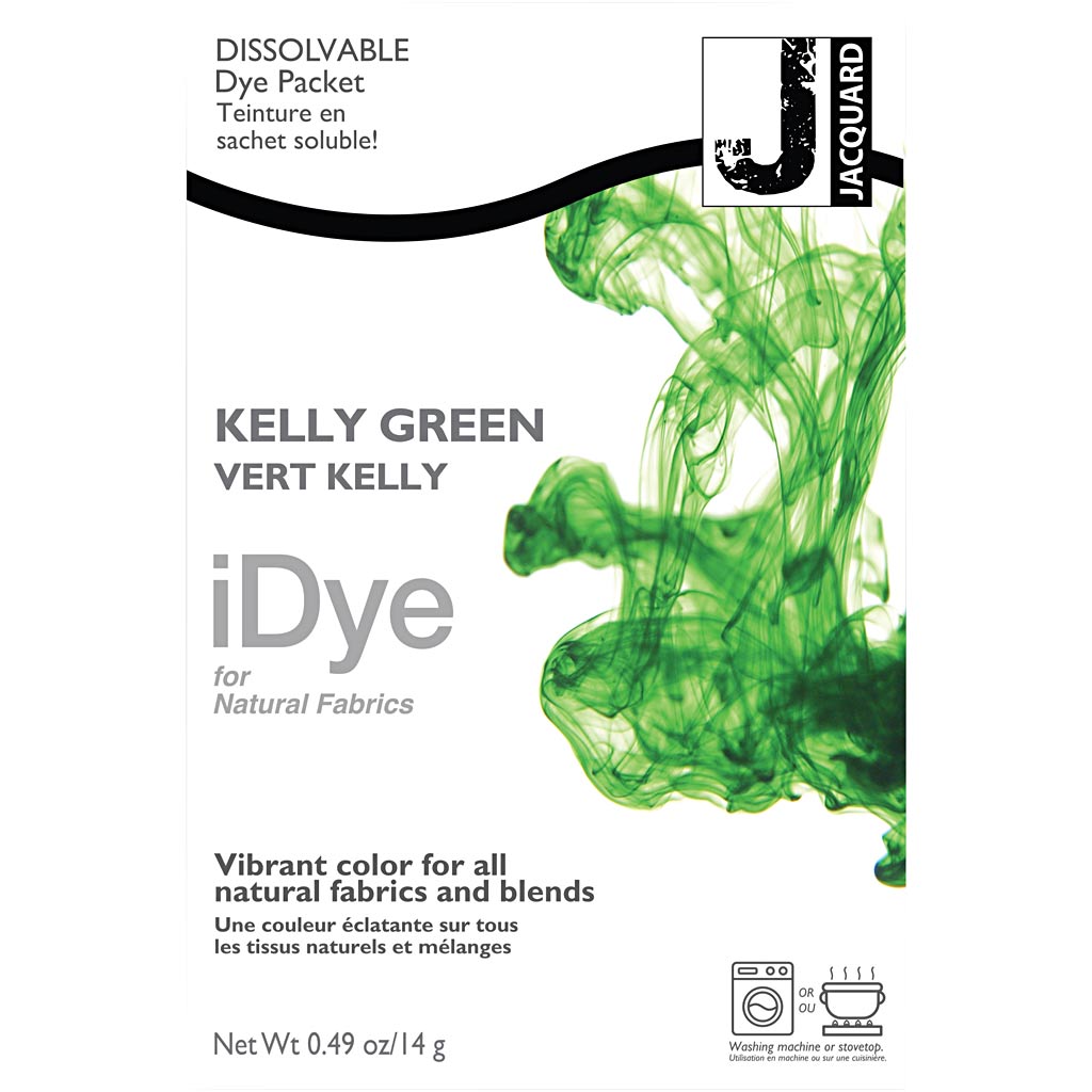 Idye pour tissus naturels, vert herbe, 14 gr 1 boîte