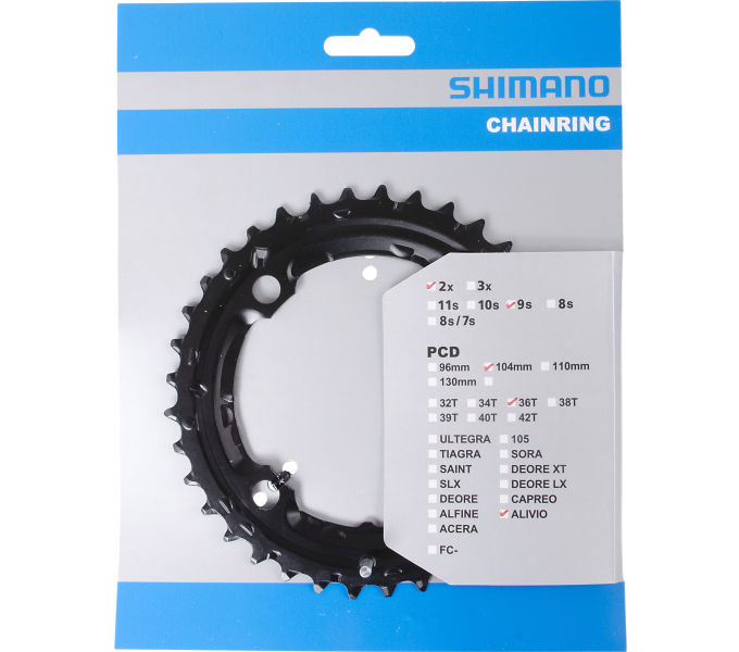 Łańcuch Shimano Top 36 tands Alivio FC-M4000 FC-M4050 (AC) 9 prędkość czarna