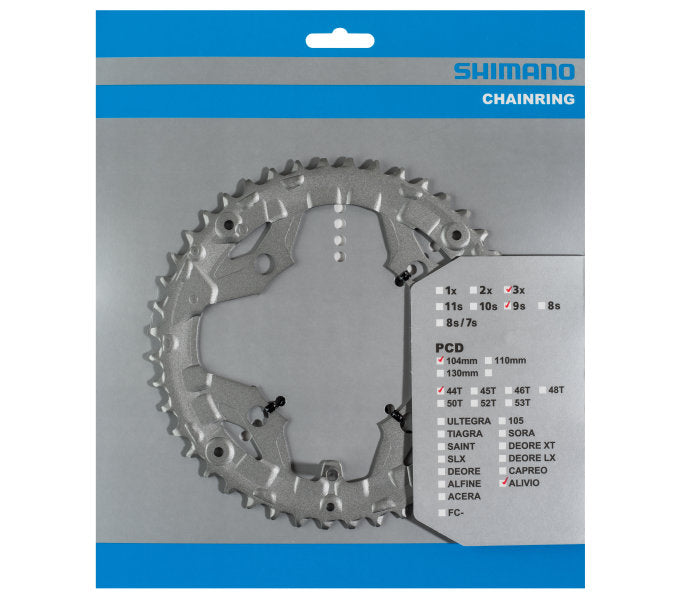 Shimano Chain Top 44T Alivio FC-T4060 9 Velocidad de plata