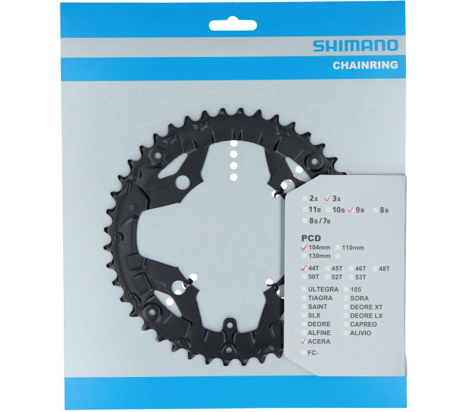 Shimano-Kette Top Acera Fc-T3010 9 Geschwindigkeit 44 Zahn für Kettenschutz schwarz