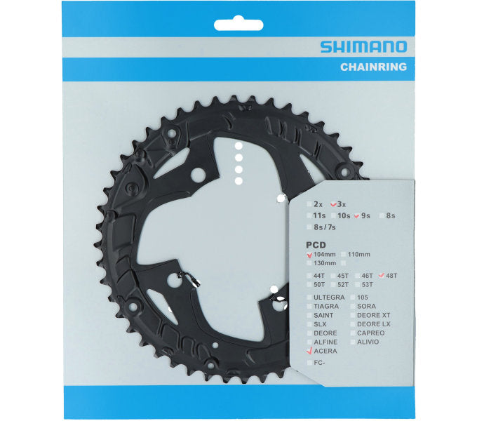 Shimano - Kettentop 48T Acera FC -T3010 9 Geschwindigkeit - Für Kettenschutz - Schwarz