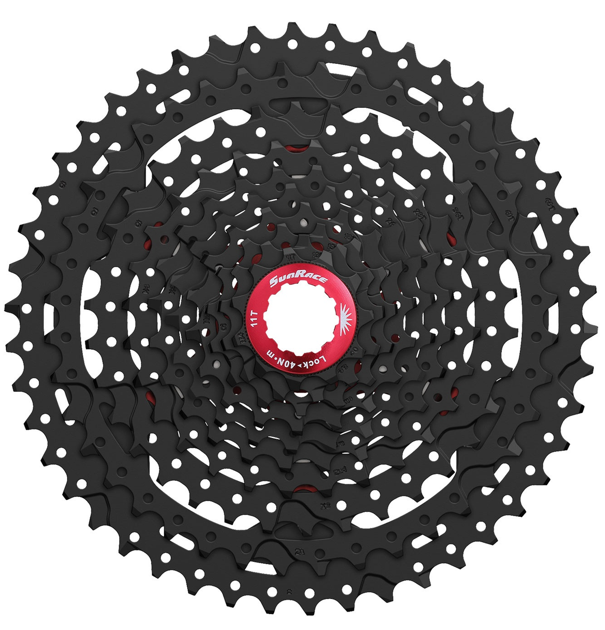 Sunrace Cassette a 10 velocità CS-MX3 11-46T Rosso nero