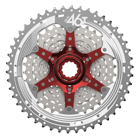 Sunrace CSMX3 Cassette de 10 velocidades 11-42T. plateado metálico