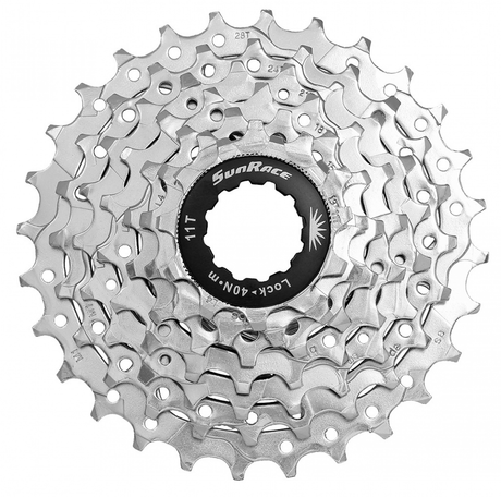 Sunrace CSM63 Cassette de 7 velocidades 12-28t Plata en caja